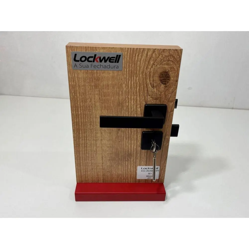 Fechadura Para Porta De Madeira Interna Preta Lockwell Set