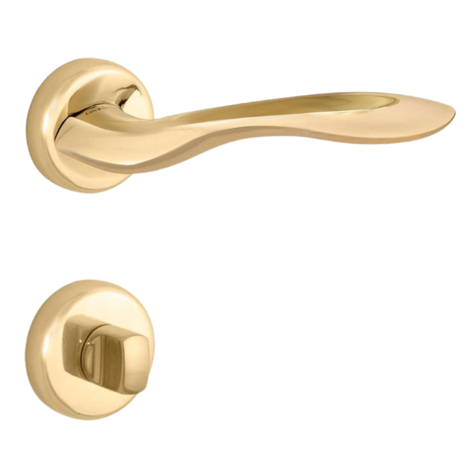 Fechadura Conceito Aero Banheiro 55mm Latão Acetinado Lockwell