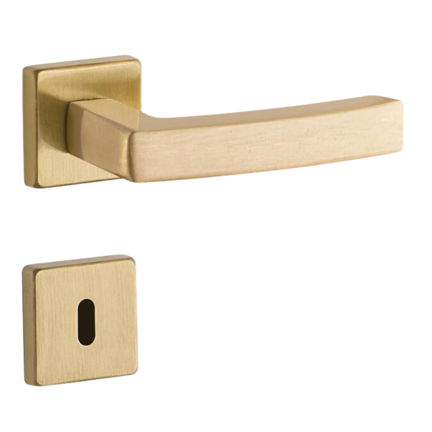 Fechadura Design Quadra Interna 55mm Latão Acetinado Lockwell