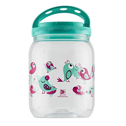 Pote Plast Redondo 1700ml Passarinho C Alca