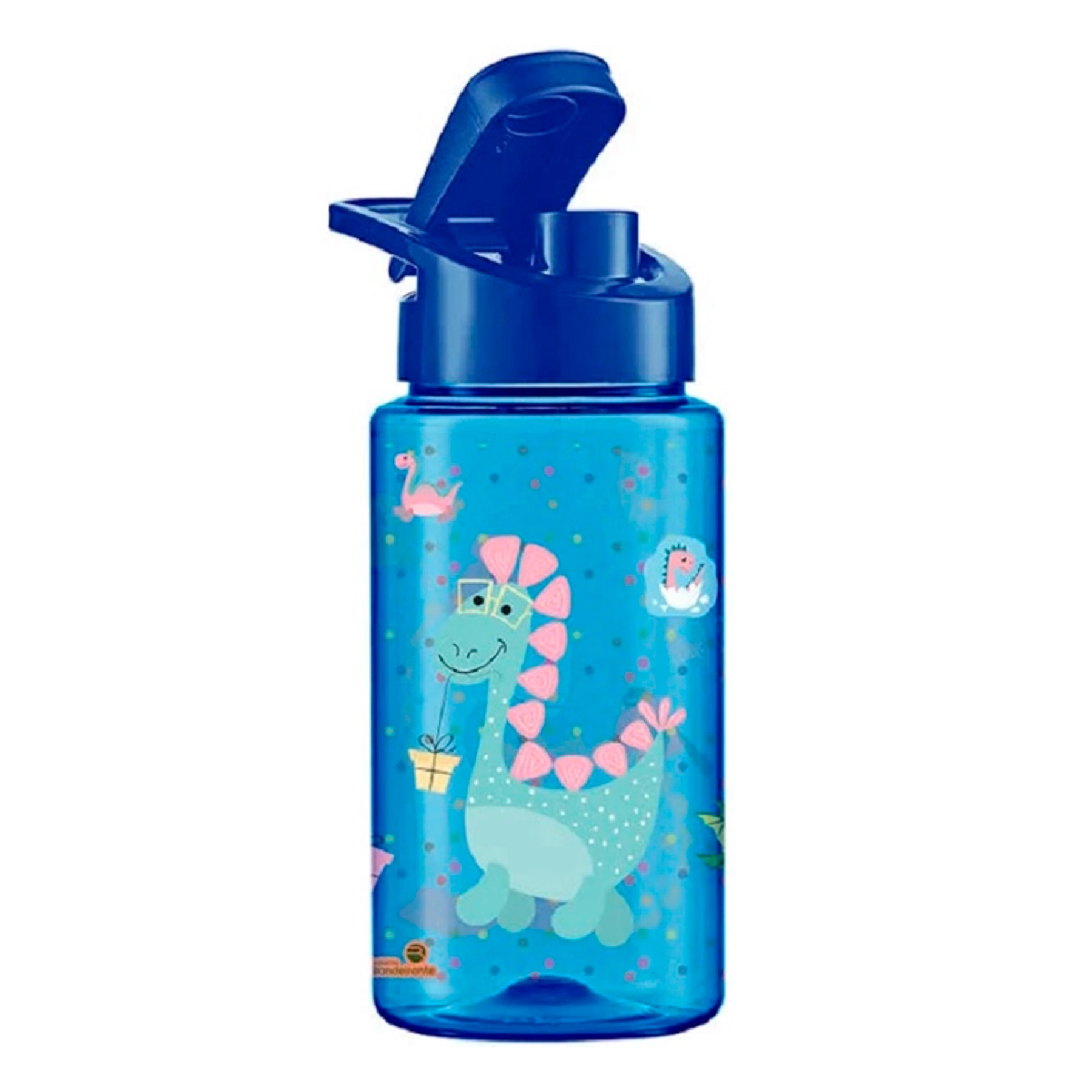 Garrafa Squeezze Kids Dinossauro Azul Esc 500ml 2621 Bandeirante