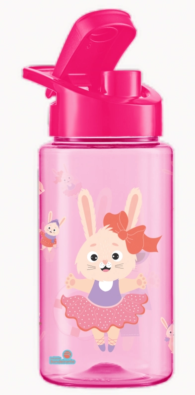Garrafa Squeezze Kids Coelha Rosa Esc 500ml 2721 Bandeirante
