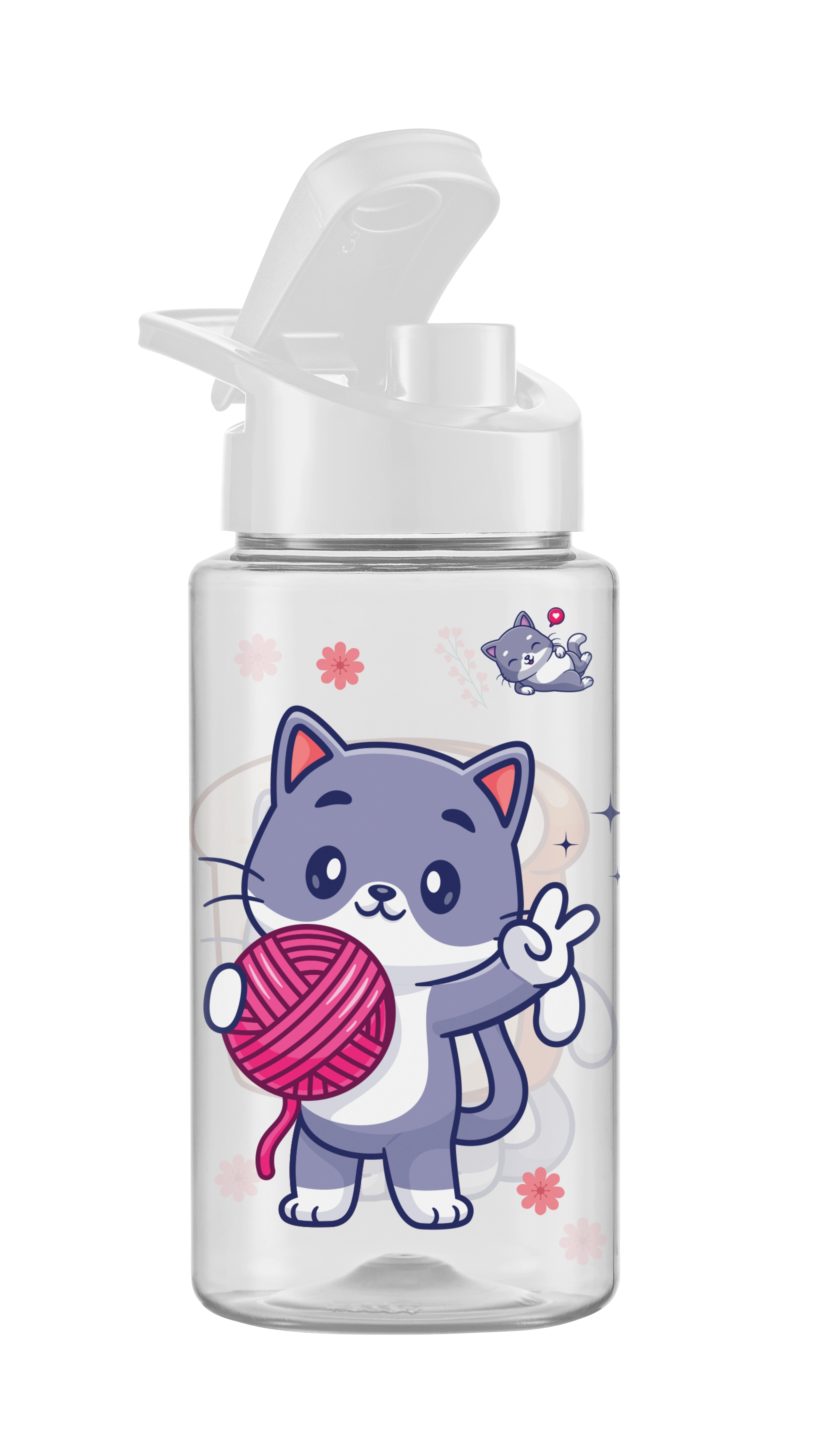 Garrafa Squeezze Kids Gato Tie Dye 500ml 3121 Bandeirante