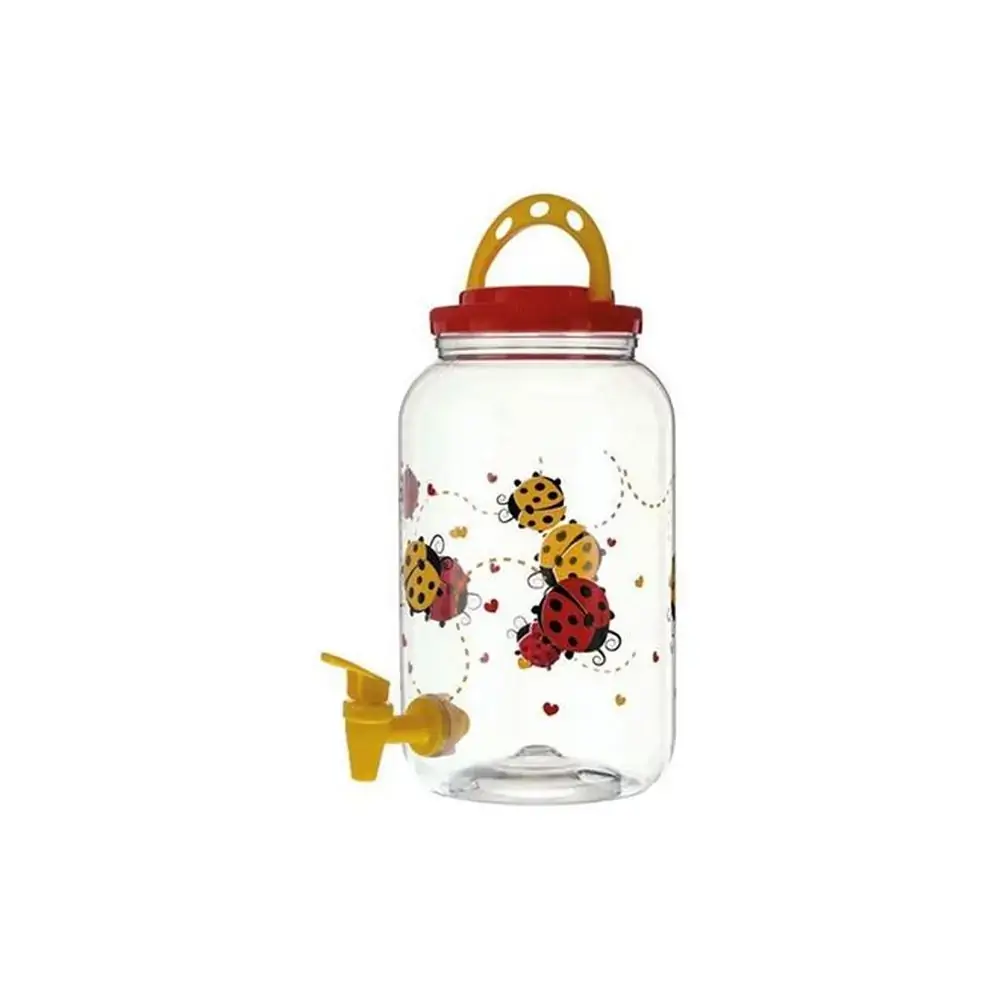 Pote Suqueira Plastic Joaninha 3600ml Torneira Alca