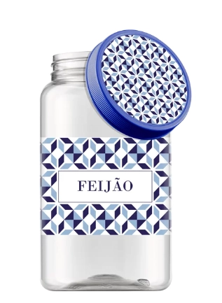 Pote Pet Tr 4434 1.450 Ml Geometrico Feijao