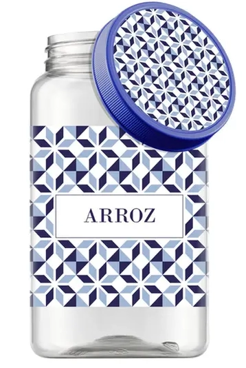 Pote Pet Tr 4934 1.450 Ml Geometrico Arroz