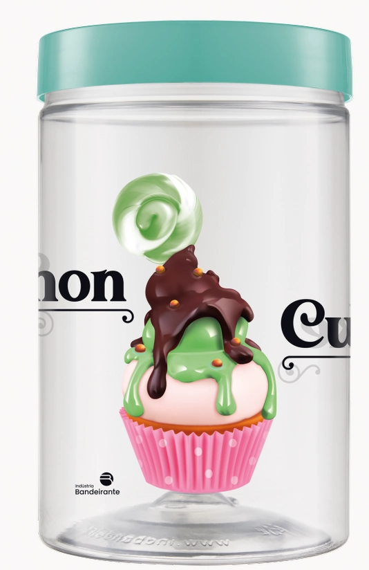 Pote Mantimento Cupcake Lemon Cream 1500ml 9833 Bandeirante