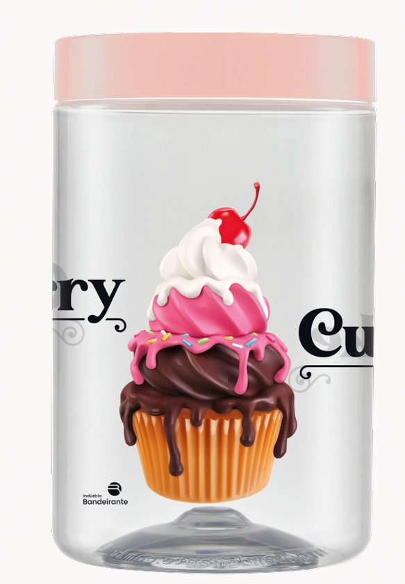 Pote Mantimento Cupcake Cherry 1500ml 9834 Bandeirante