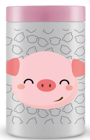 Pote Organizador Farm Porco Branco 1500ml 9858 Bandeirante
