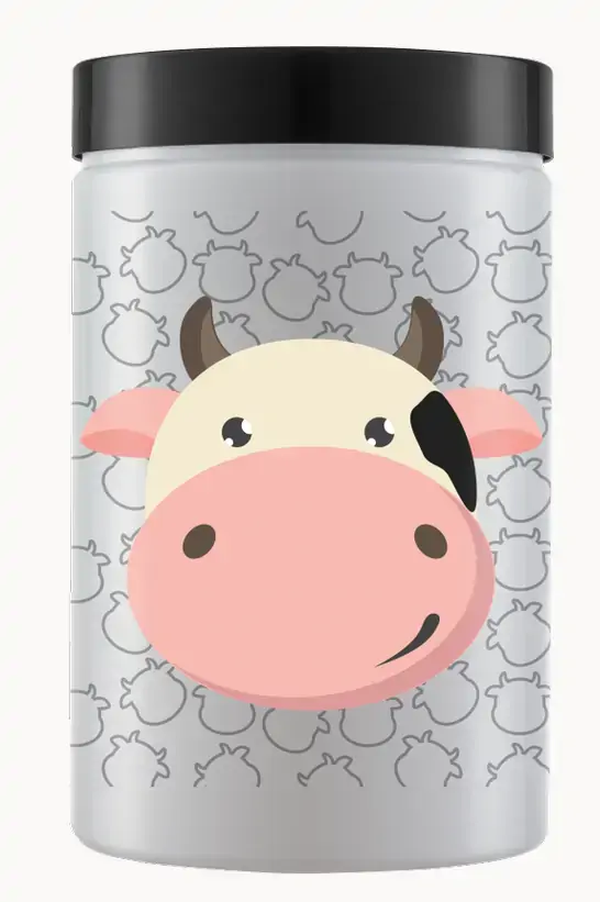 Pote Organizador Farm Vaca Branco 1500ml 9859 Bandeirante