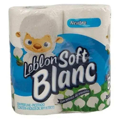 Papel Higiênico Leblon Neutro C/4 30mx10cm