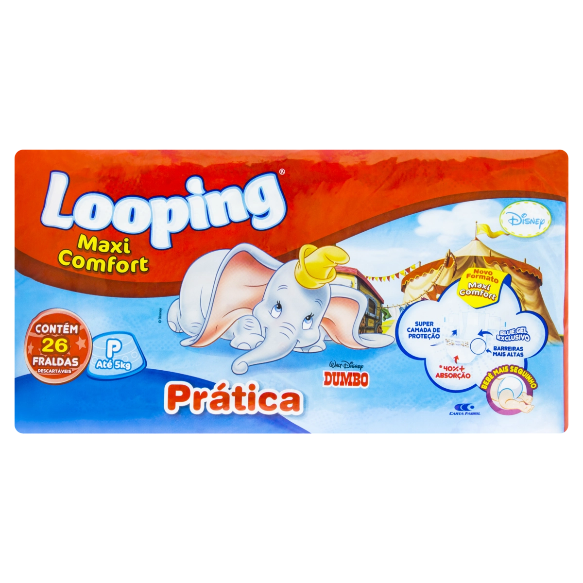 Fralda LOOPING DISNEY DUMBO Maxi Comfort P 20 Unidades