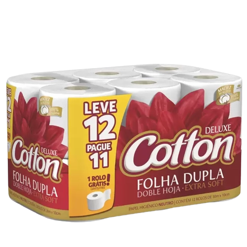 Papel Hig Cotton F Dupla 30m L12p11 Neutro