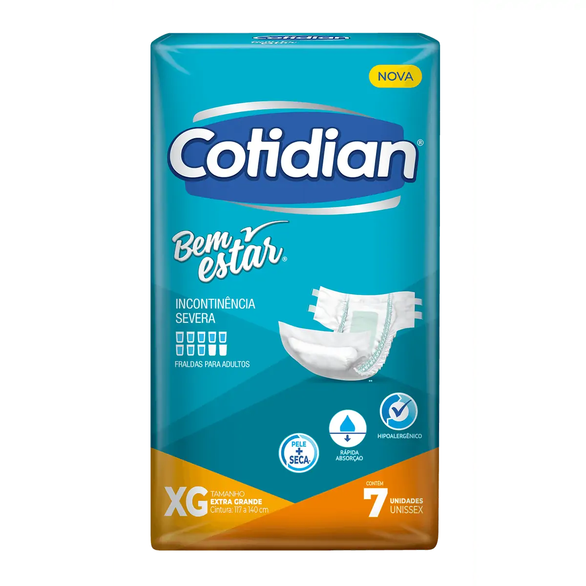 Fralda Bem Estar Confort Tam Xg 7un