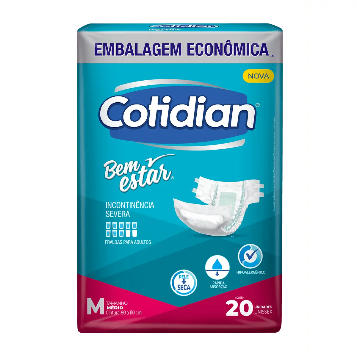 Fralda Bem Estar M C/ 20 Un