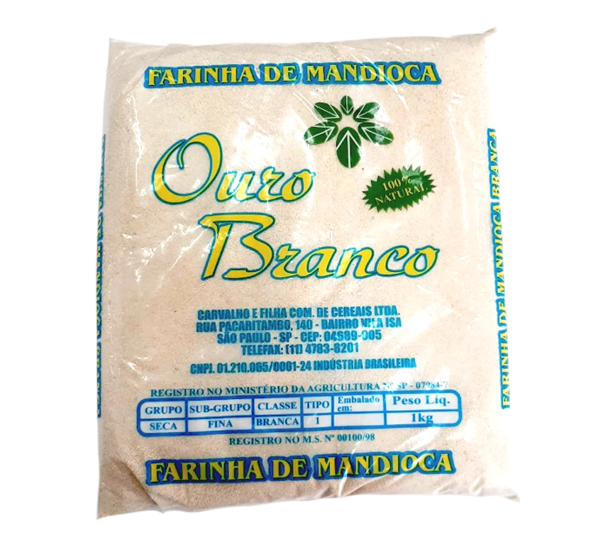 Farinha Mandioca Fi Ouro Branco 1kg