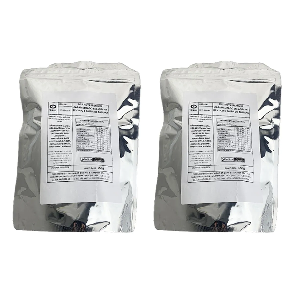 Kit 2X: Mix de Nuts Glaceados com Açúcar de Coco Original Blend 150g