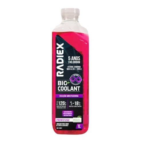 Aditivo de Radiador Bio Coolant Octa Diluido Rosa 1 Litro - RADIEX RDX18057