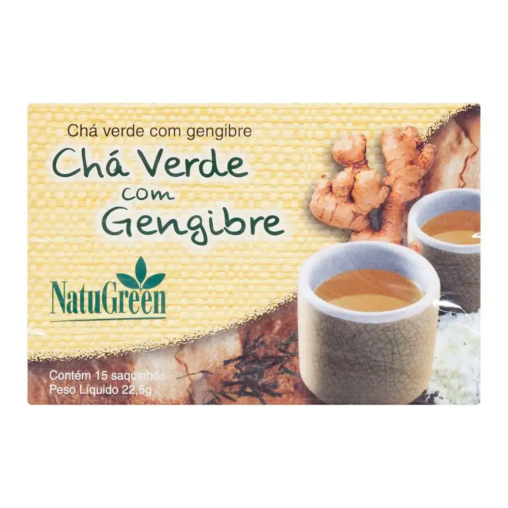 Cha Natugreen 1,5g X 15 Sachet Verde / Gengibre