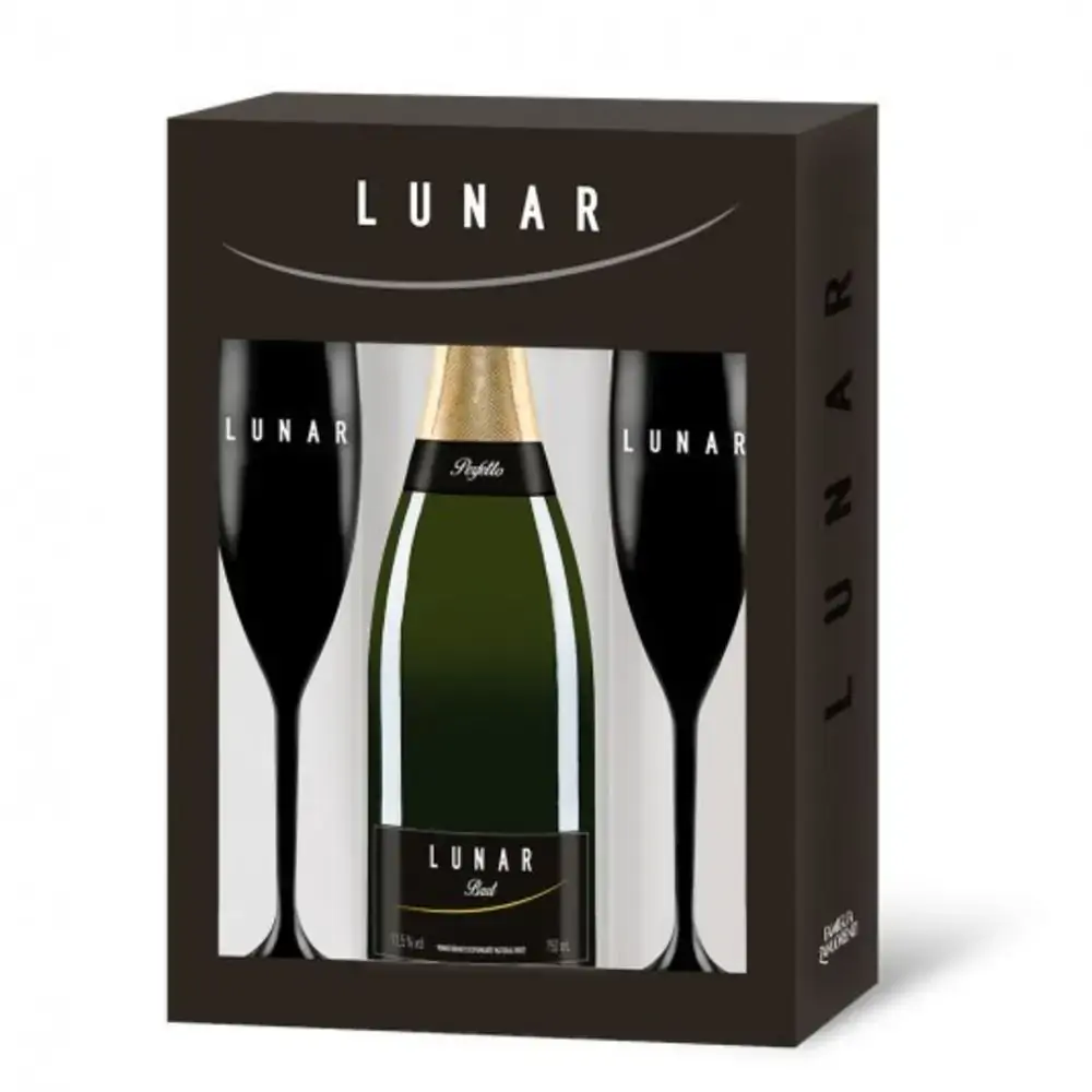 Kit Espum Lunar Prosec Brut C/2 Tacas
