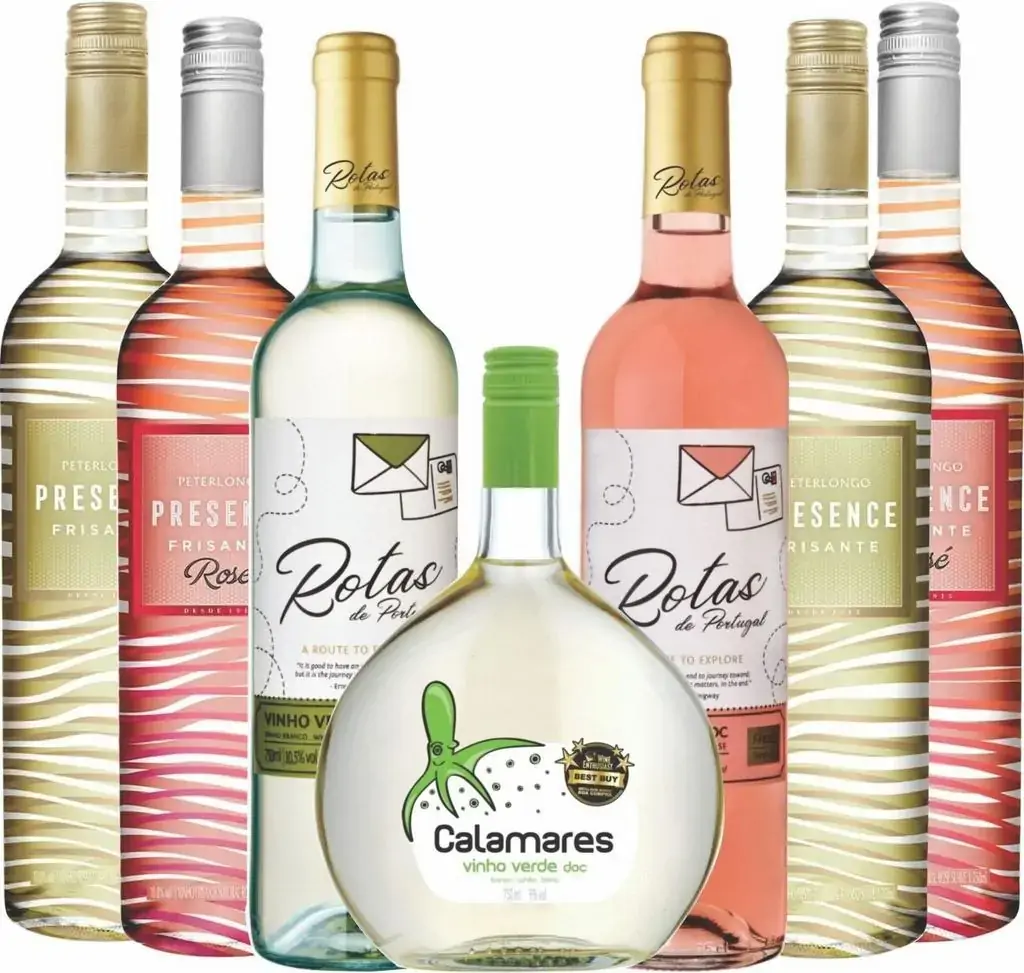 KIT VINHOS VERDES E FRISANTES 7 UNIDADES
