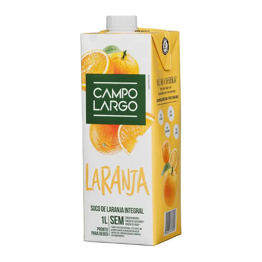 Suco Campo Largo Laranja Integral 1l