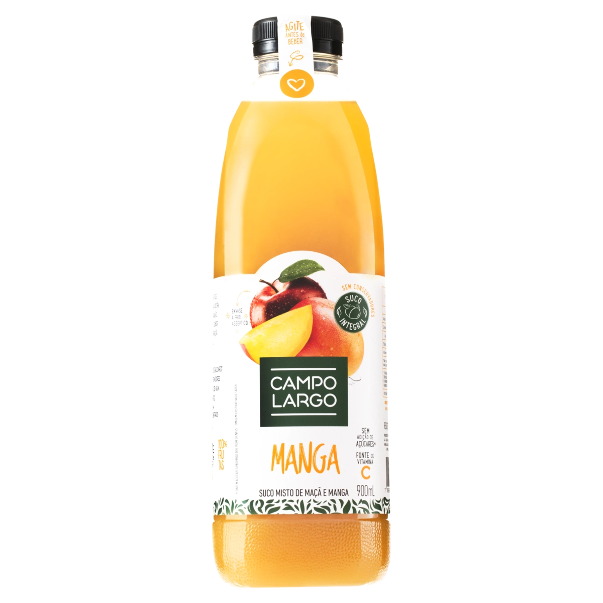 Suco Integral Manga Campo Largo Garrafa 900ml