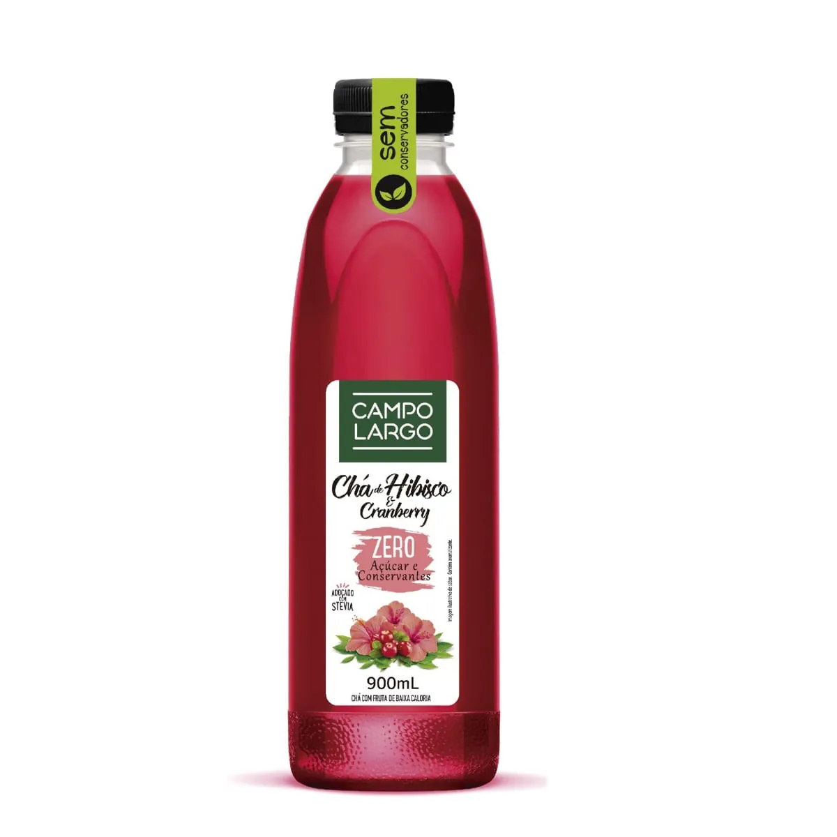 Chá De Hibisco E Cranberry Zero Açúcar Campo Largo Pet 900ml