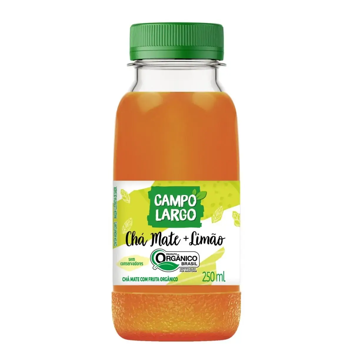 Chá Mate Orgânico Limão Campo Largo Garrafa 250ml