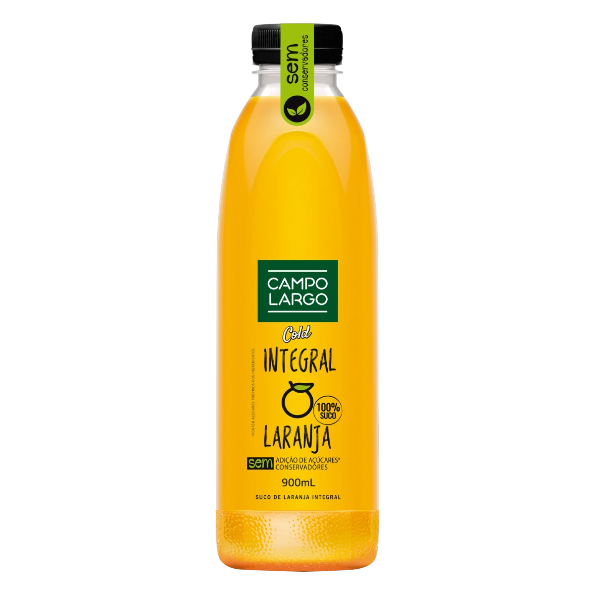 Suco Integral Laranja Campo Largo Cold Garrafa 900ml