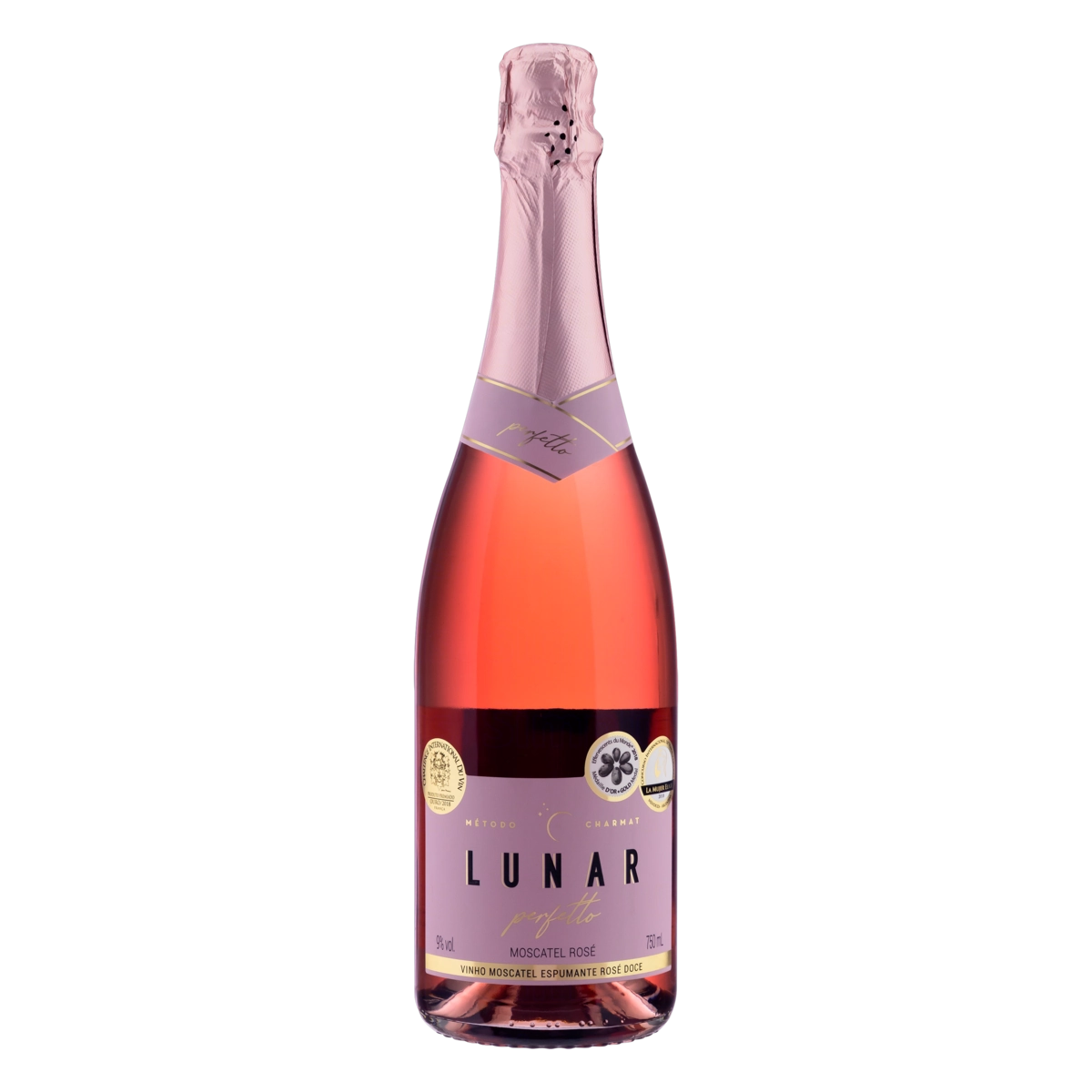 Espumante Brasileiro Rosé Doce Lunar Perfetto Moscatel Garrafa 750ml