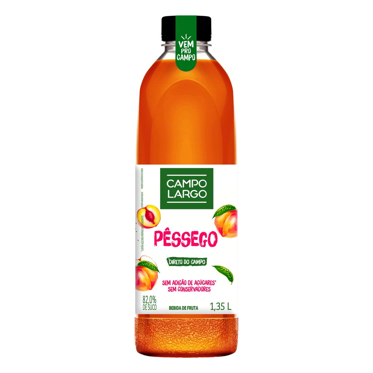 Bebida Pêssego Campo Largo Garrafa 1,35l