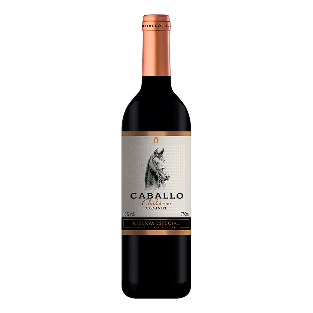Vinho Chileno Tinto Meio Seco Reserva Especial Caballo Carménère Valle Central Garrafa 750ml