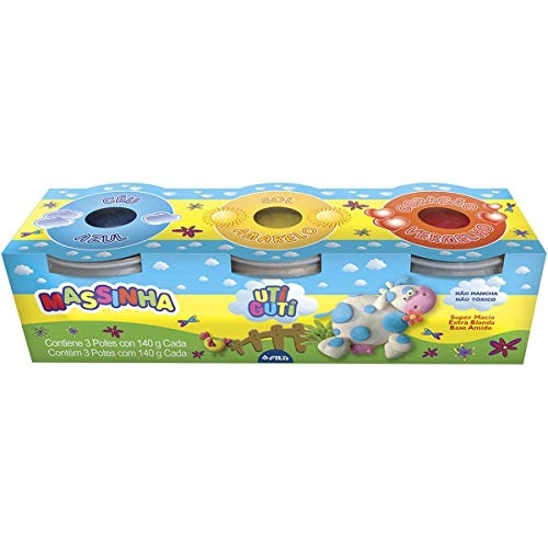 Massinha Utiguti 3potes Az/ve/am 140g