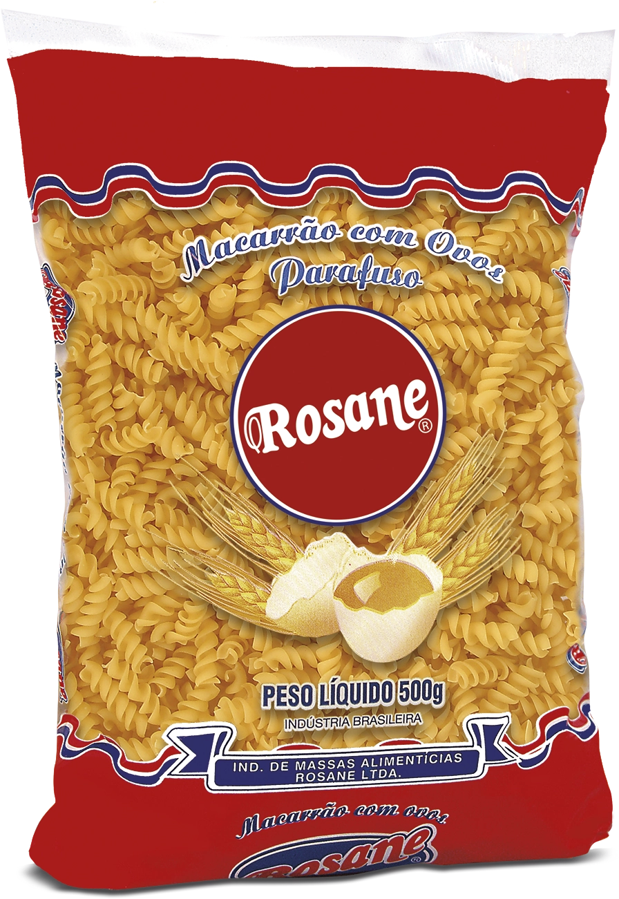 Macarrão De Sêmola Com Ovos Parafuso Rosane Pacote 500g