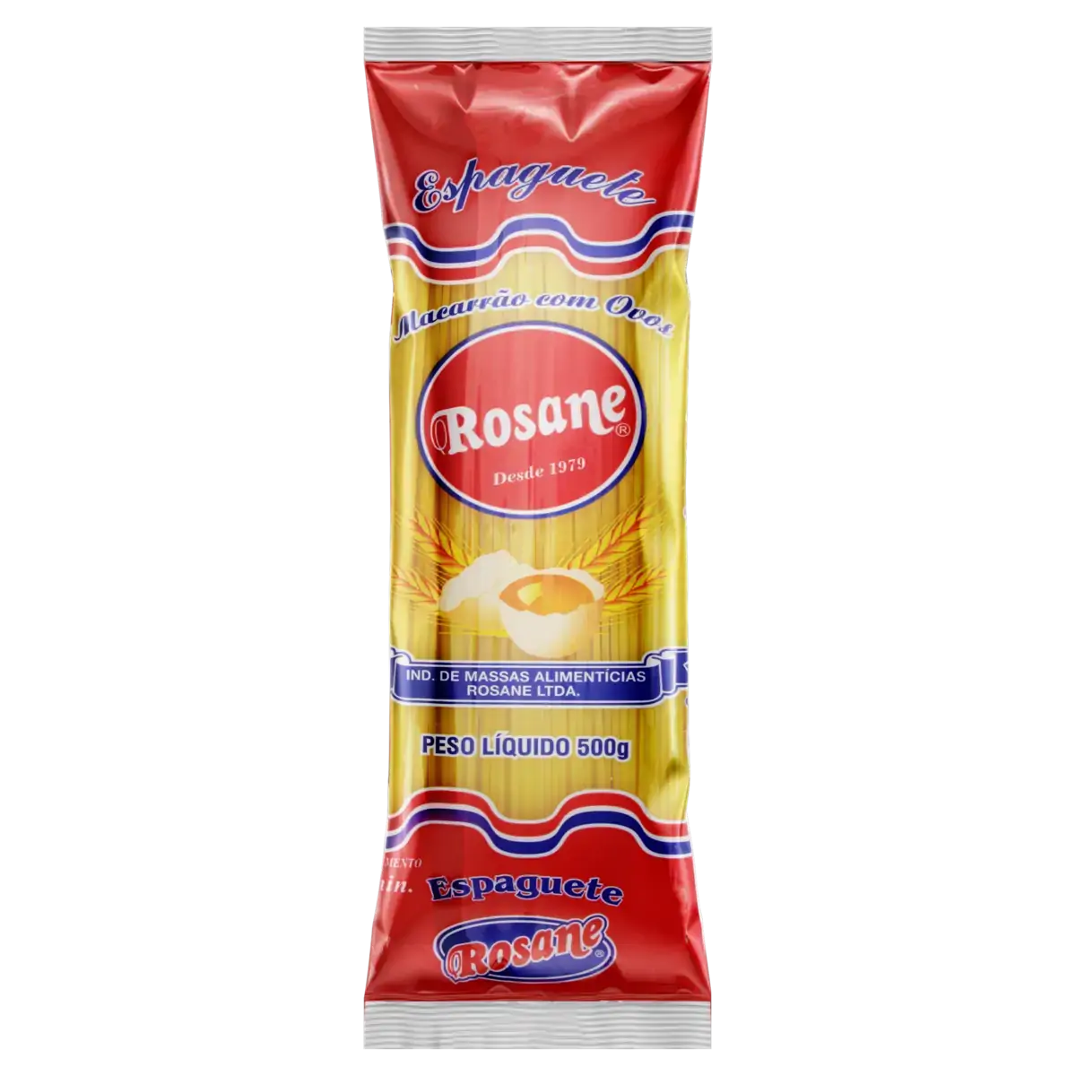 Macarrão De Sêmola Com Ovos Espaguete Rosane Pacote 500g