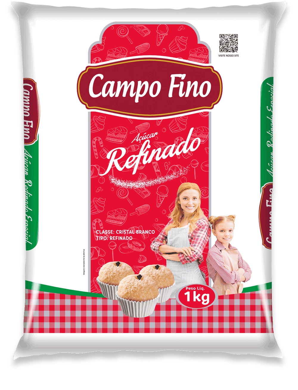 Acucar Campo Fino Refinado 1kg