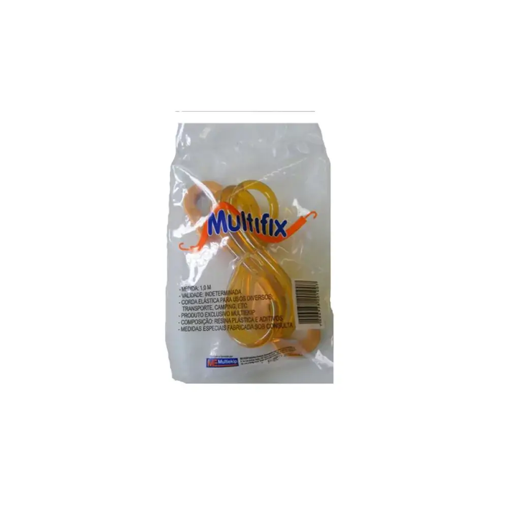 Corda Elastico Silicone Gancho Plastico 1,5mt