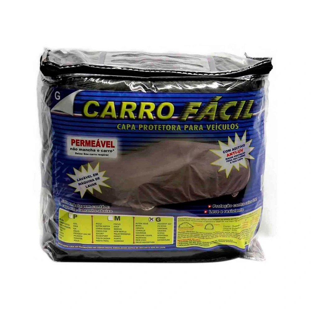 Capa para Carro (G) Cinza Auto Fácil em TNT - BEZI 23