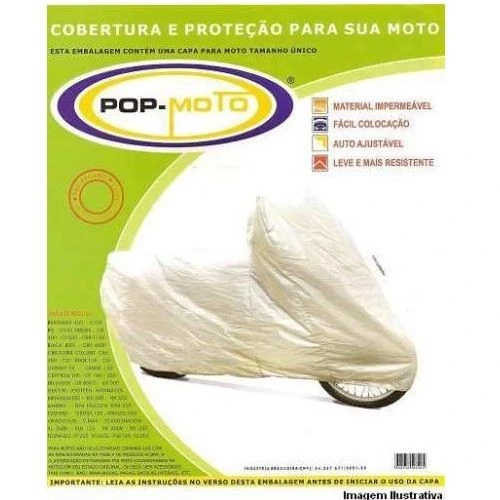 Capa para Moto (Tamanho Univesal) Prata Simples - BEZI 16