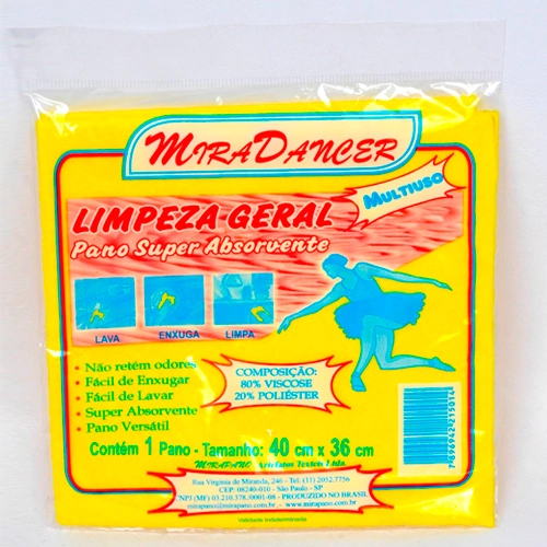 Pano P/limp Miradacer 1unidade 40x36