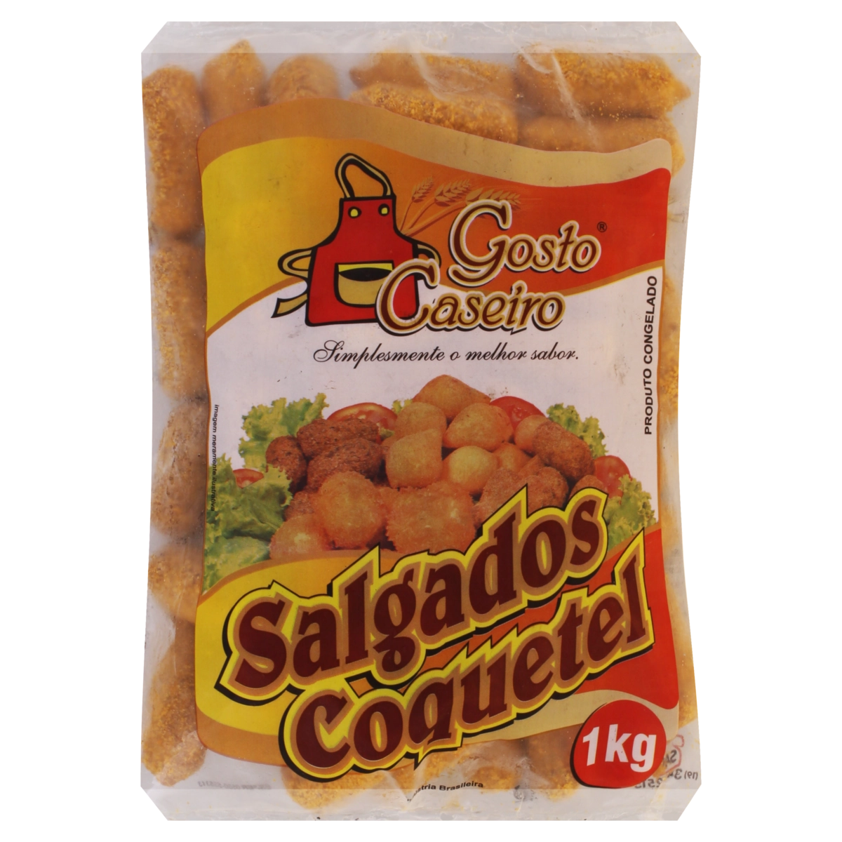 Croquete Congelado Carne Gosto Caseiro Salgados Coquetel Pacote 1kg