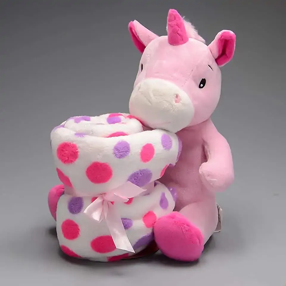 Bichinho De Pelucia Floresta 26cm Com Manta 1,00m X 75cm