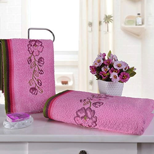 Jg Toalha Banho Panosul Decor 2pc Rosa