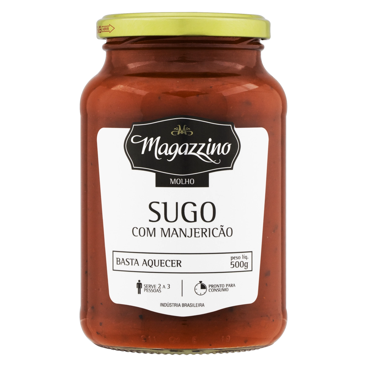 Molho Sugo com Manjericão Magazzino Vidro 500g