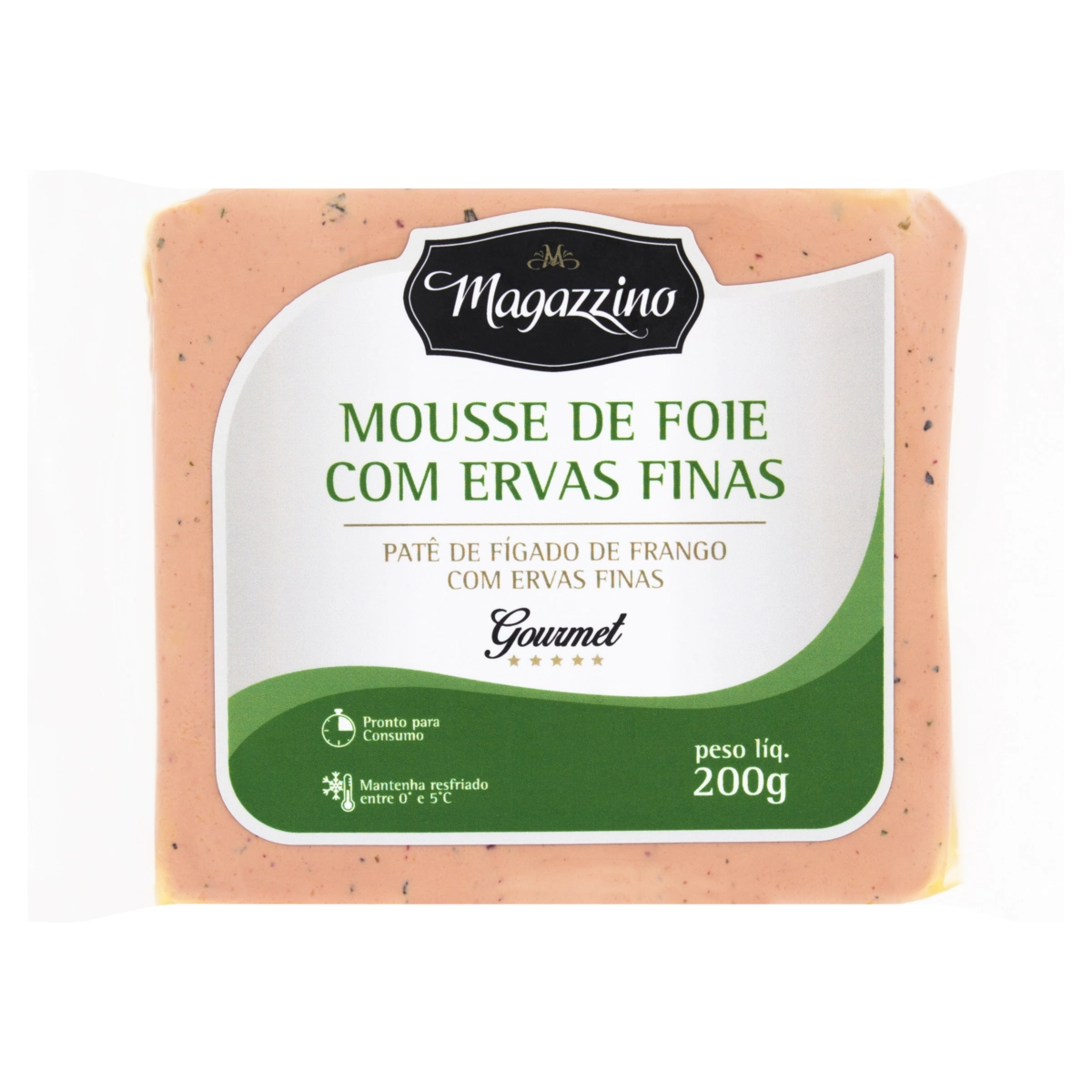 Patê de Fígado de Frango com Ervas Finas Magazzino Gourmet Pacote 200g