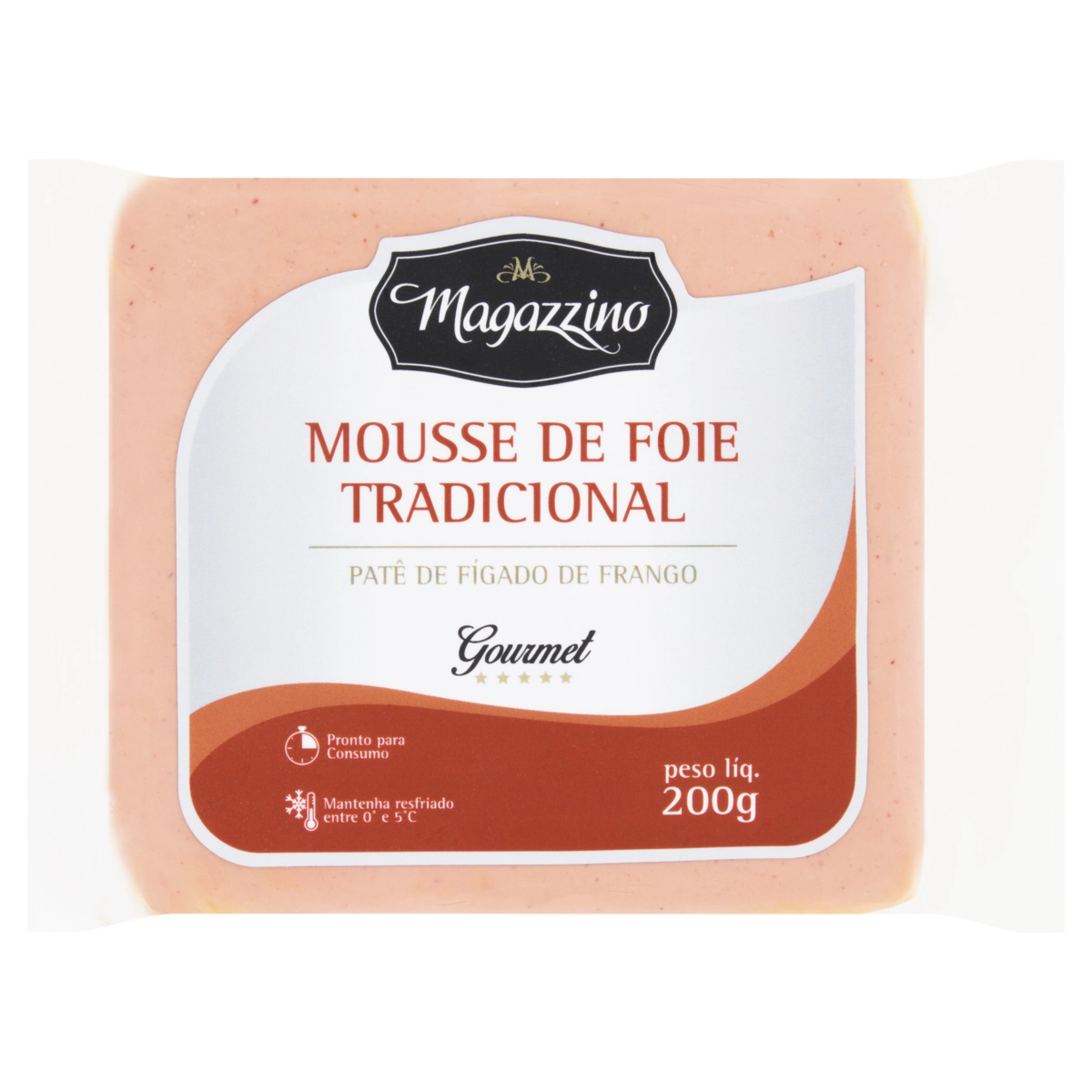 Patê de Fígado de Frango Tradicional Magazzino Gourmet Pacote 200g