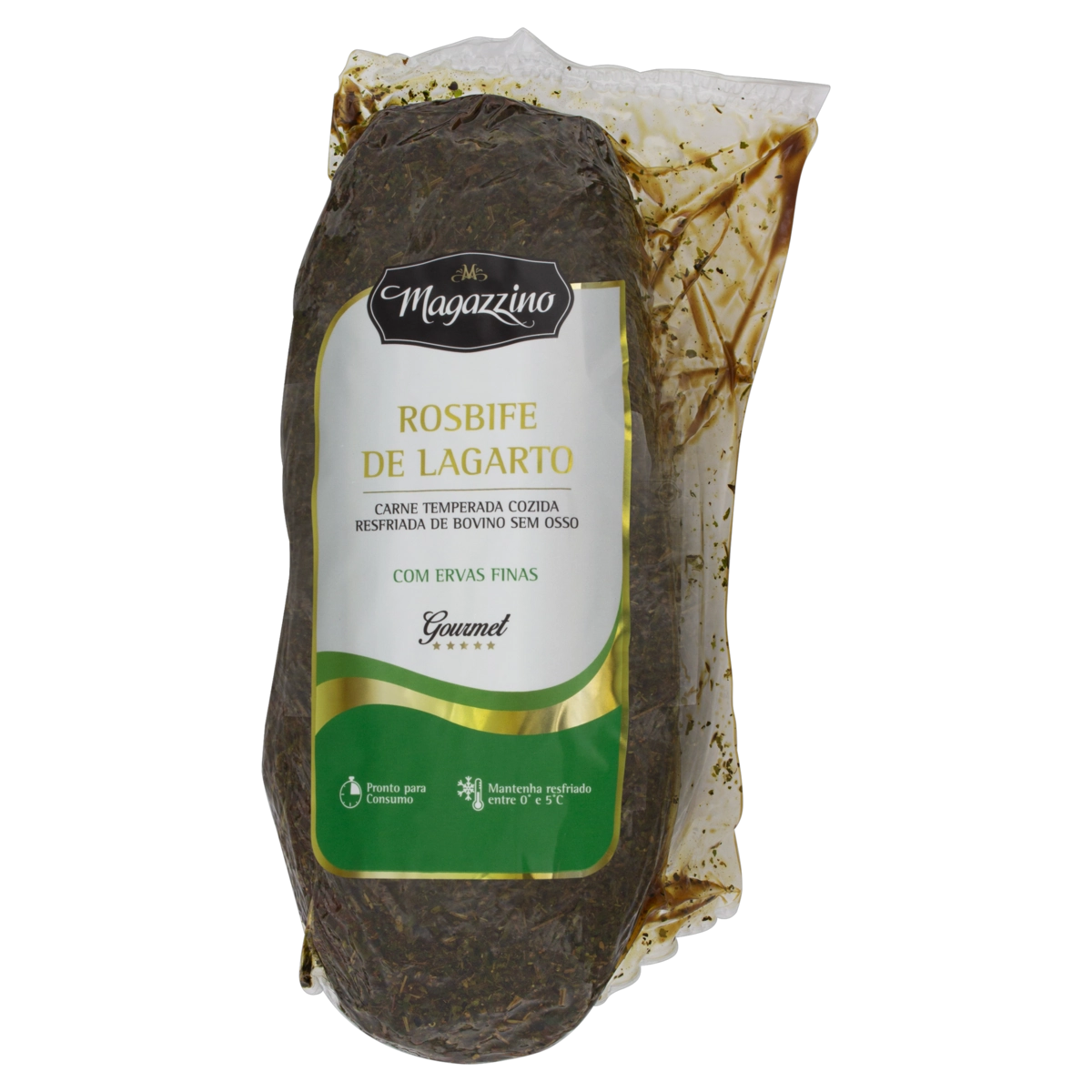 Rosbife De Lagarto Bovino Resfriado Temperado Ervas Finas Sem Osso Magazzino Gourmet