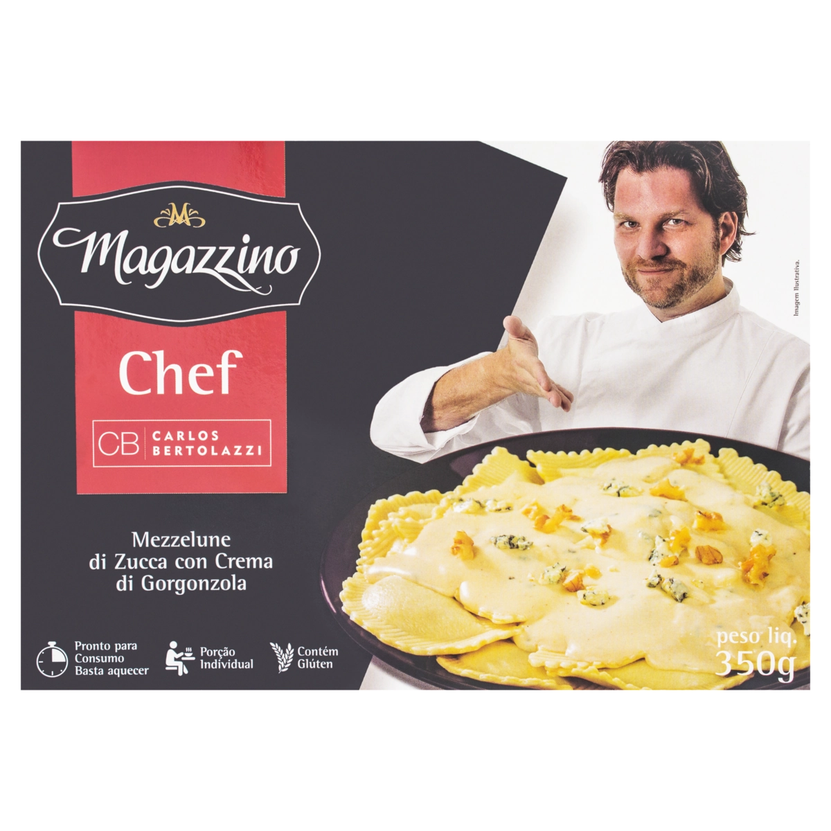 Mezzelune Molho Gorgonzola Magazzino Caixa 350g