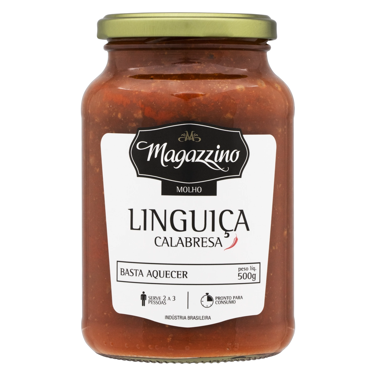 Molho Linguiça Calabresa Magazzino Vidro 500g